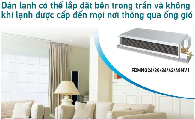 Điều Hòa Giấu Trần Nối Ống Gió Daikin 1 Chiều 26.000 BTU (FDMNQ26MV19/RNQ26MV1)