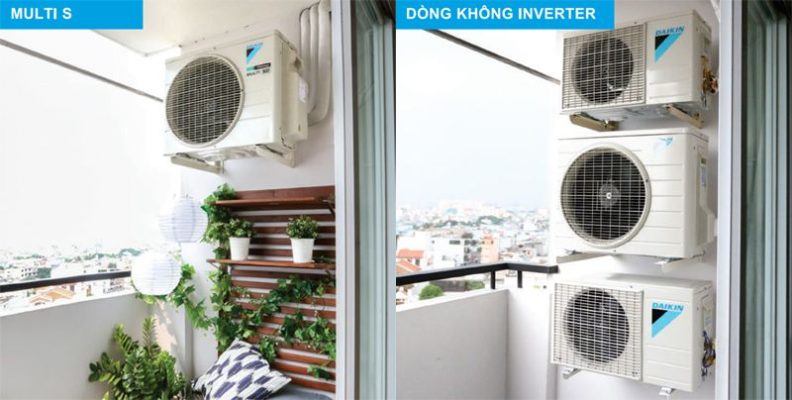 Hệ thống điều hòa Daikin Multi S Inverter - 1 dàn nóng 2 dàn lạnh (1.0 + 1.0 HP) MKC50RVMV/CTKC25RVMV+CTKC25RVMV