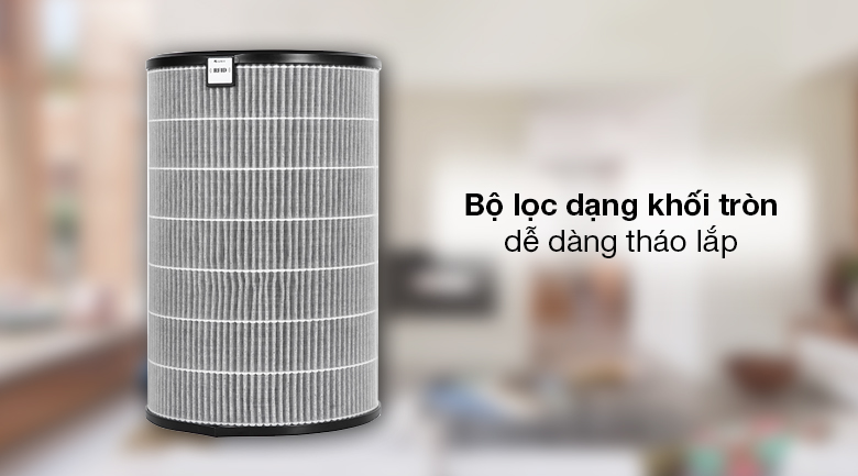 Máy lọc không khí Gree GCF500AENA - Bộ lọc thiết kế dạng khối tròn